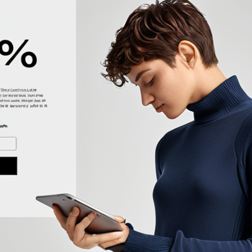 Home 23 **Minimalist fashion enthusiast receiving a personalized email promotion for clothing discounts.** (Illustrates data-driven personalization leading to increased sales.)