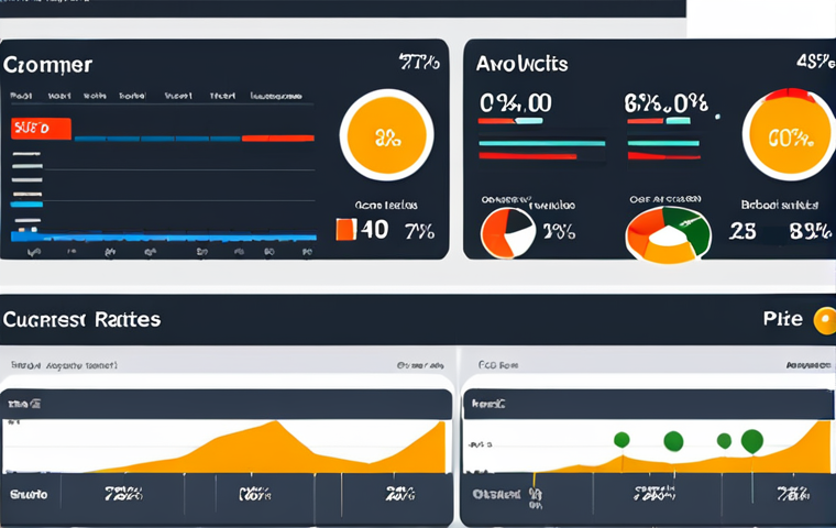 **

Prompt: A visually appealing dashboard displaying website analytics data. Use bar charts, line graphs, and pie charts to represent website traffic, click-through rates (CTR), conversion rates, and customer acquisition cost (CAC). The dashboard should clearly show the current values, target values, differences, and trends (upward or downward arrows) for each KPI. Thai style, vibrant colors.

**