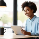 Home 21 세일즈 퍼널에서의 이메일 마케팅 전략 - **Prompt 1: Building Trust and Community Through Email**
"A friendly and diverse young adult, pe...