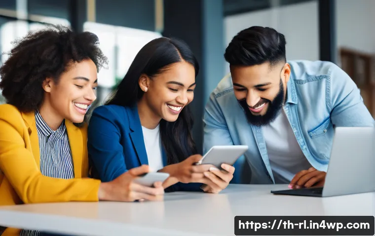 세일즈 퍼널 성공 요소 분석하기 - **"A vibrant and diverse group of young professionals, casually dressed in modern, modest attire, ga...