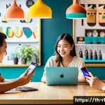 Home 22 세일즈 퍼널에서의 효과적인 광고 운영하기 - A vibrant digital marketing scene illustrating the Awareness stage of a sales funnel targeted at Tha...