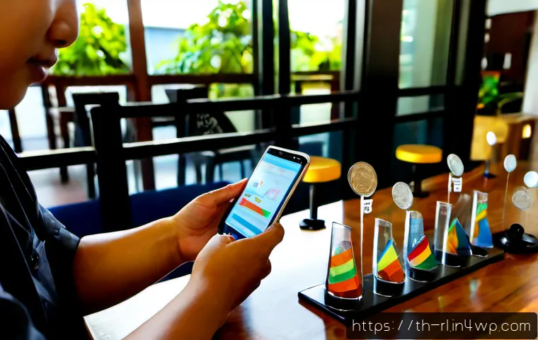 Home 29 효과적인 세일즈 퍼널 전략 수립 방법 - Photorealistic Thai small business owner in a bright modern Bangkok café, reviewing a clear physical...